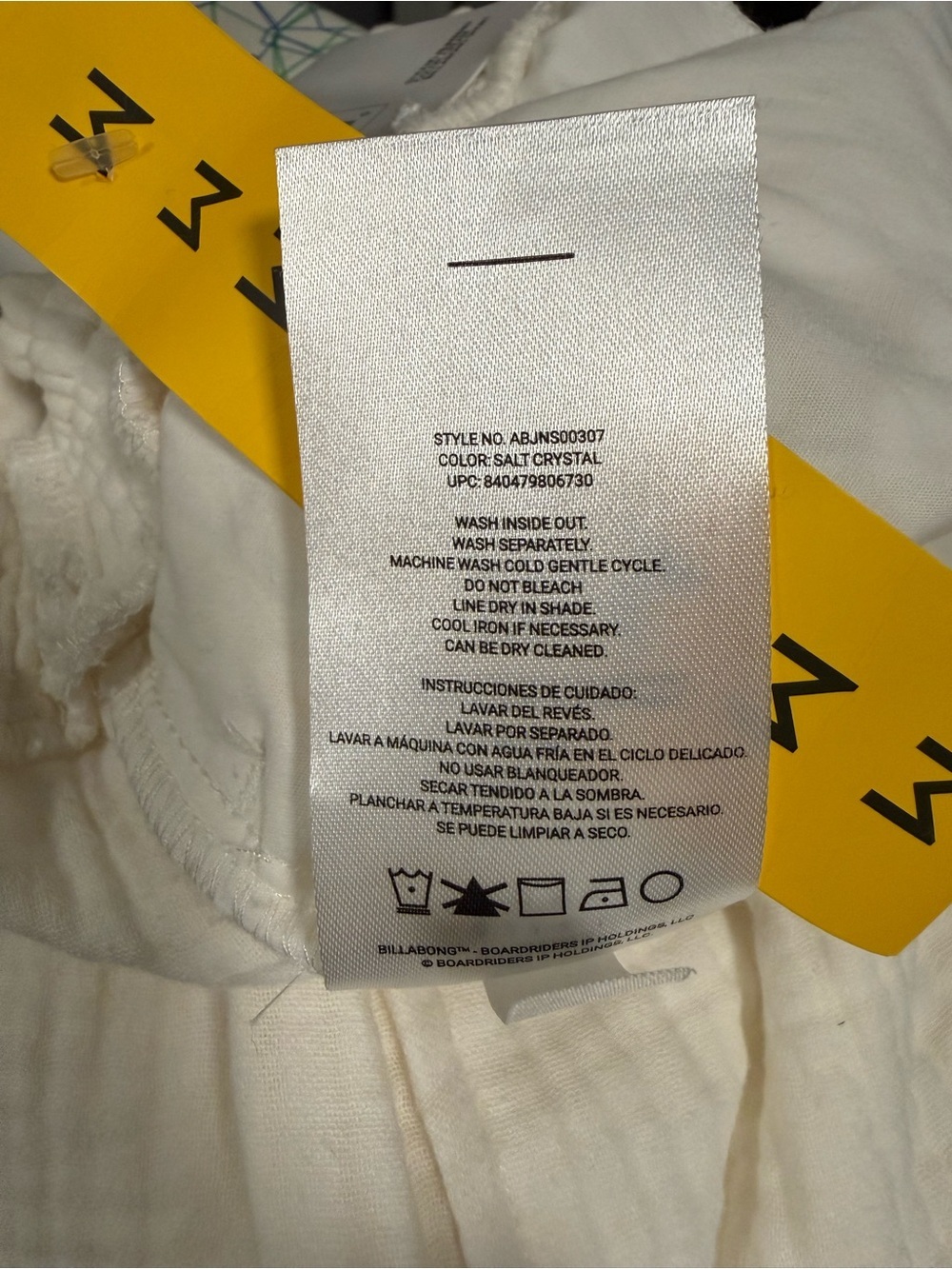 Billabong In The Waves Cream Gauze Shorts NWT Size M - Picture 8 of 8